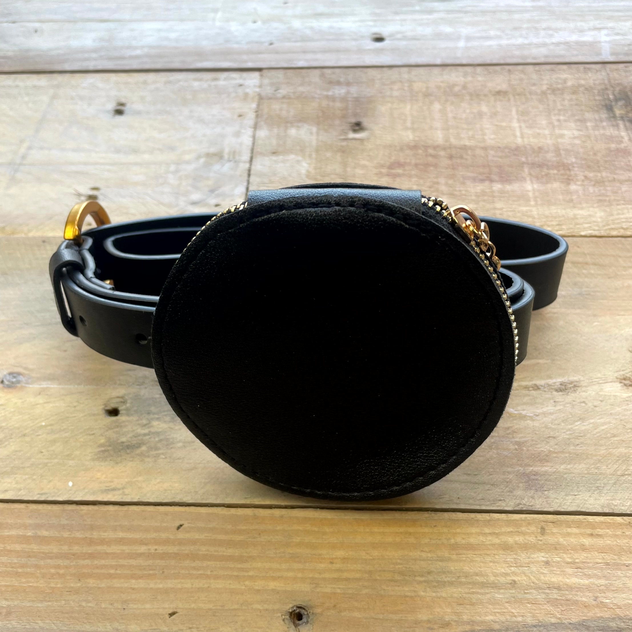 Faux Leather Belted Coin Purse