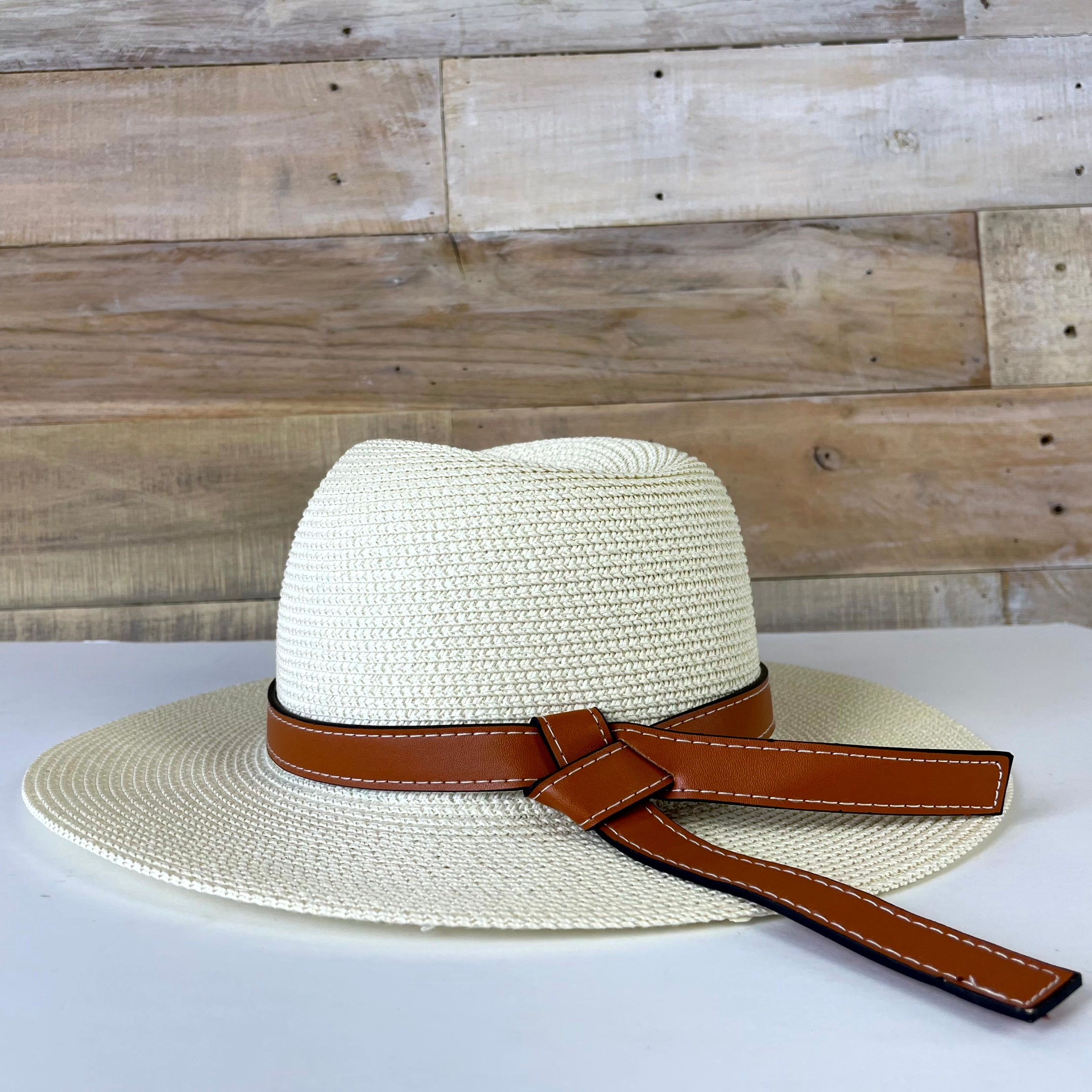 Skimmer Belt Straw Hat